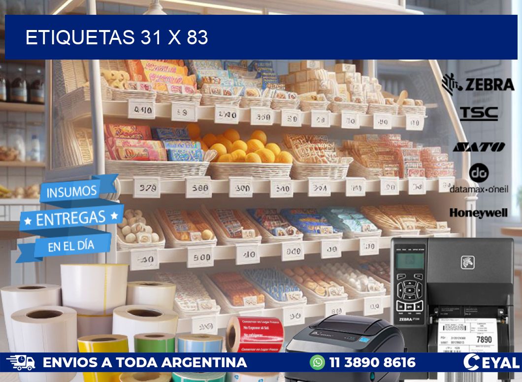 ETIQUETAS 31 x 83