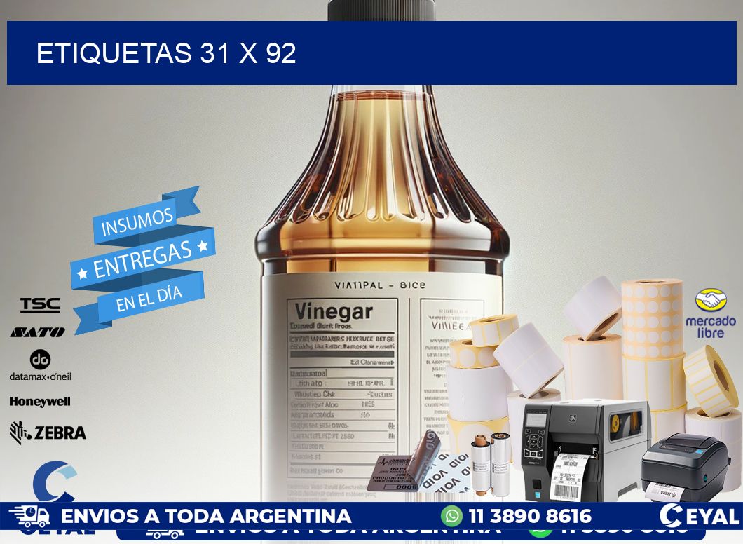ETIQUETAS 31 x 92