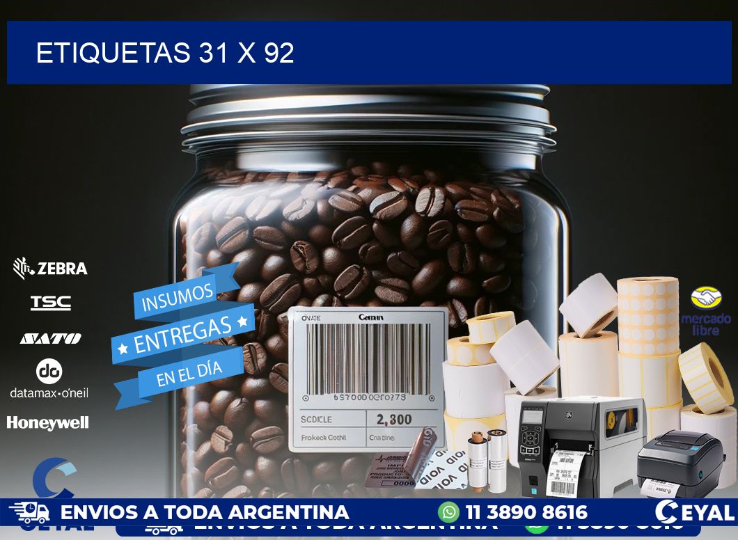 ETIQUETAS 31 x 92