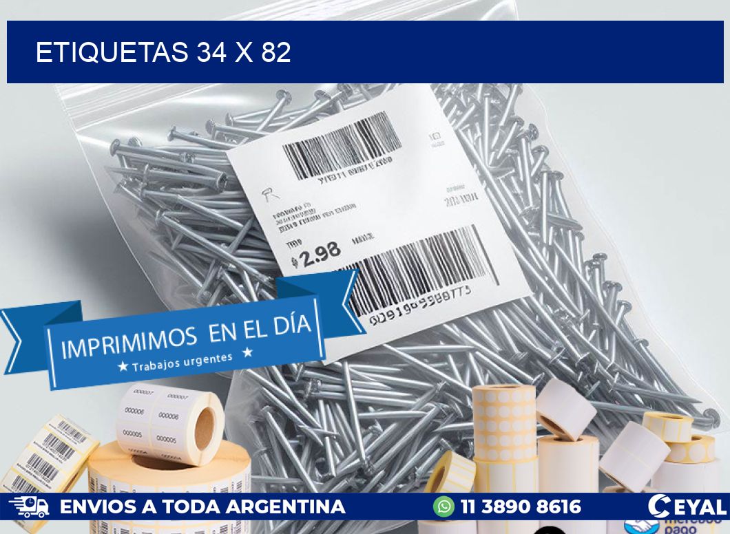ETIQUETAS 34 x 82