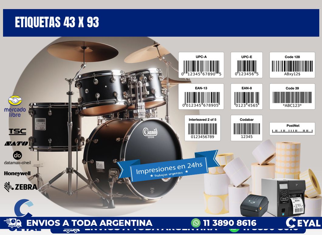 ETIQUETAS 43 x 93