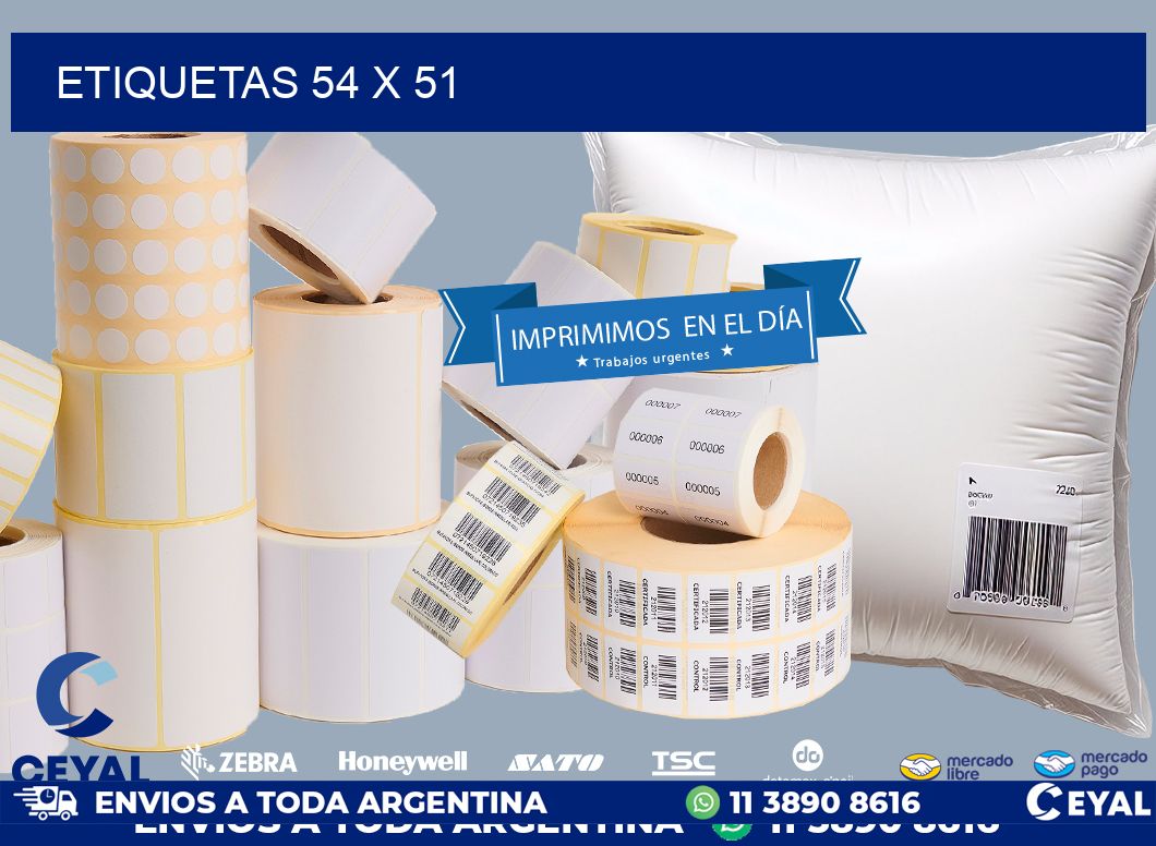 ETIQUETAS 54 x 51