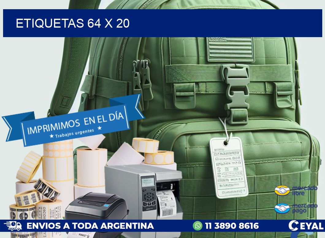 ETIQUETAS 64 x 20