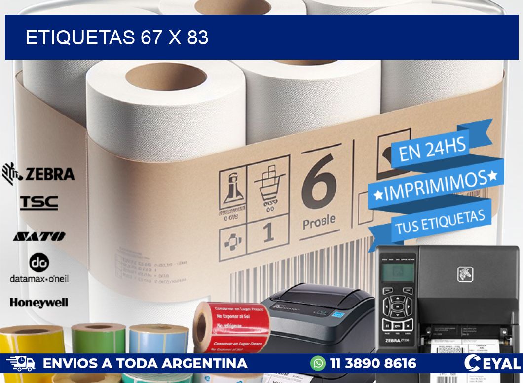ETIQUETAS 67 x 83