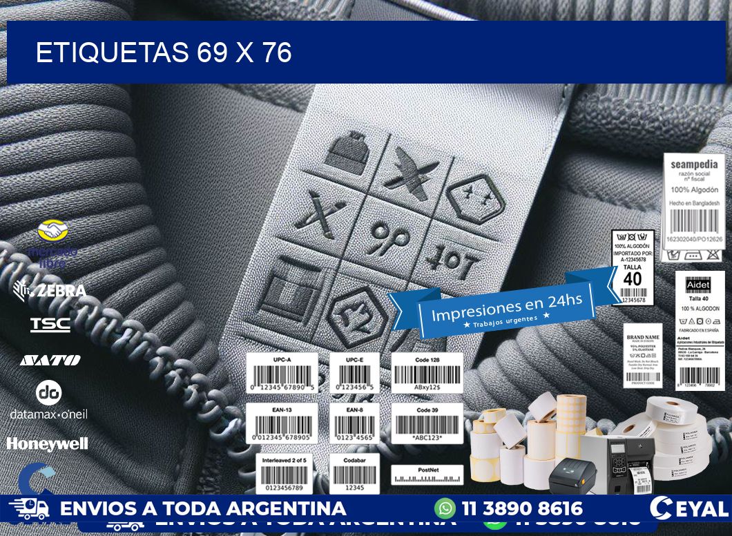 ETIQUETAS 69 x 76