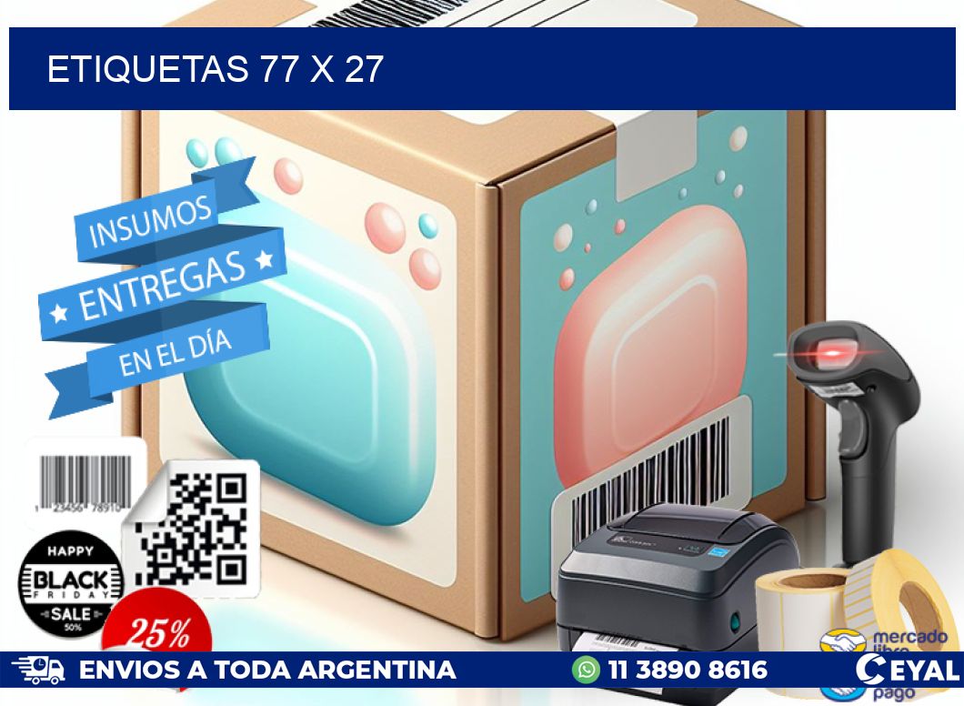 ETIQUETAS 77 x 27