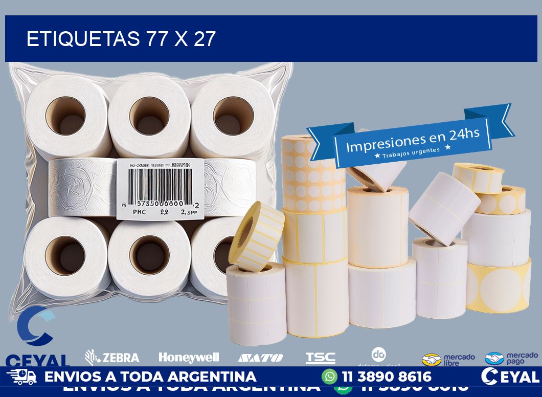ETIQUETAS 77 x 27