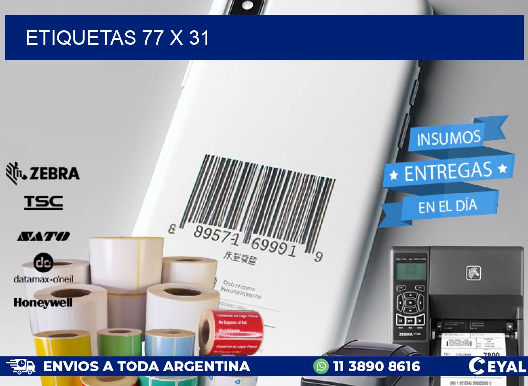 ETIQUETAS 77 x 31