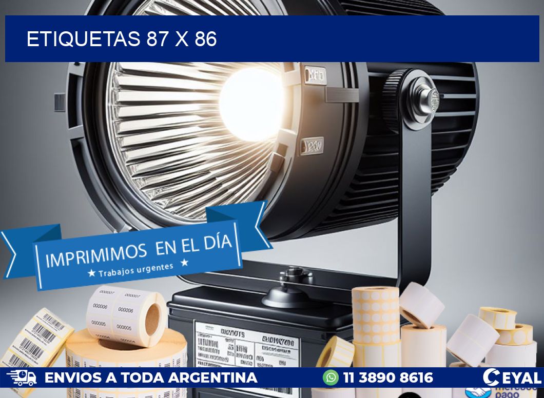 ETIQUETAS 87 x 86
