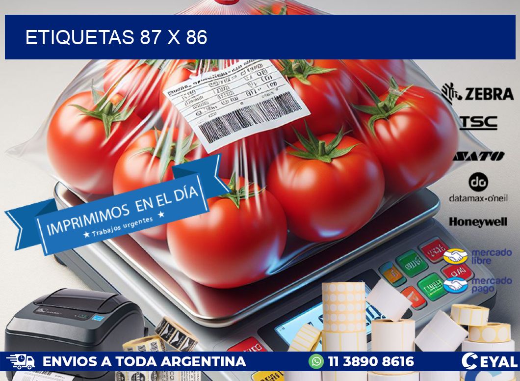ETIQUETAS 87 x 86