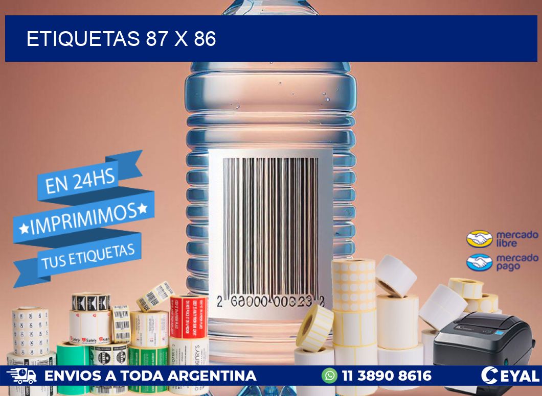 ETIQUETAS 87 x 86