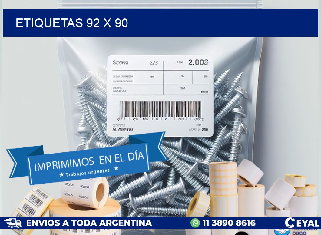 ETIQUETAS 92 x 90