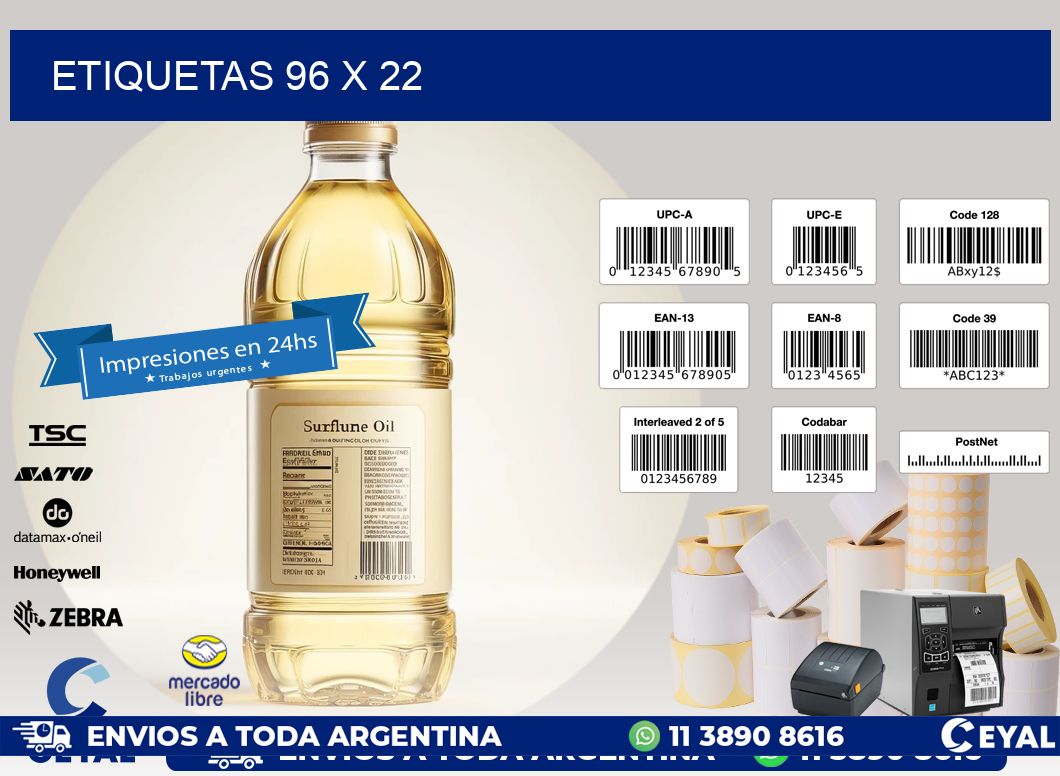 ETIQUETAS 96 x 22
