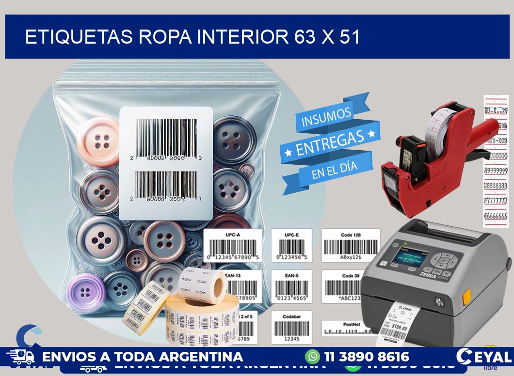 ETIQUETAS ROPA INTERIOR 63 x 51