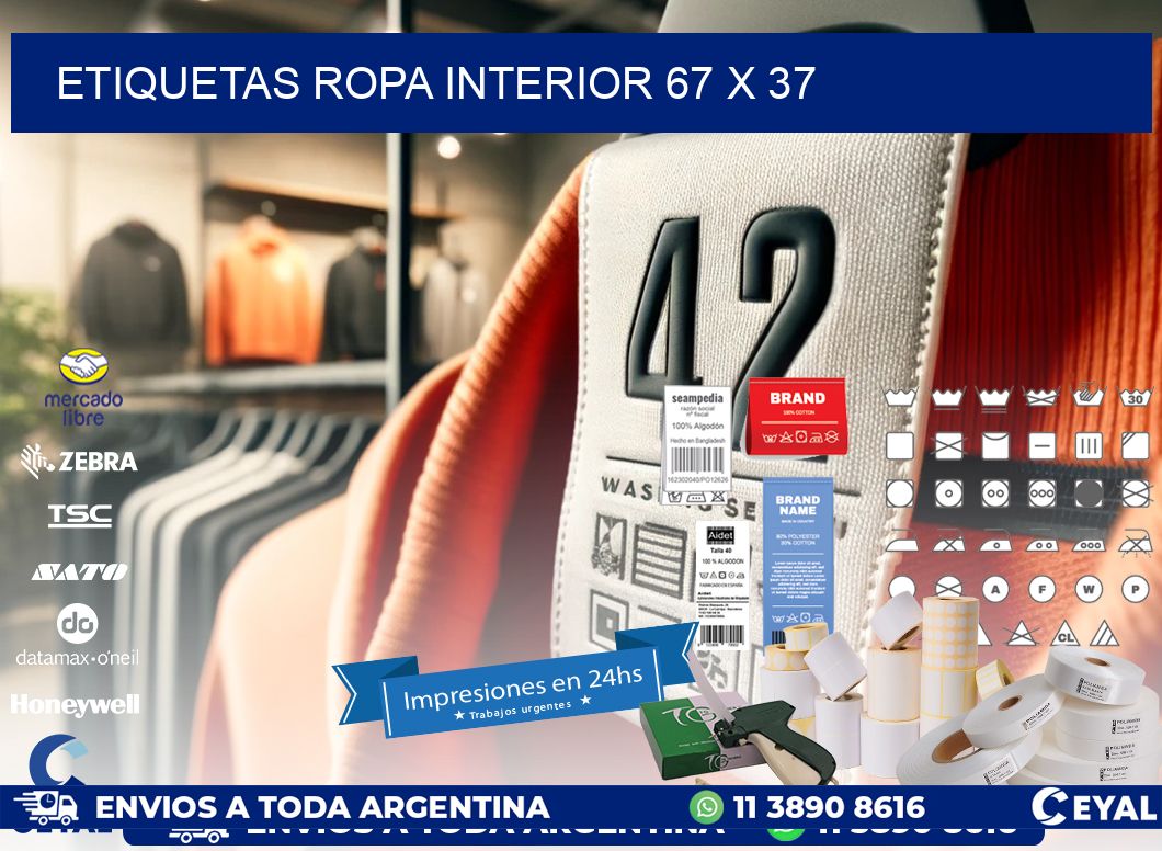 ETIQUETAS ROPA INTERIOR 67 x 37