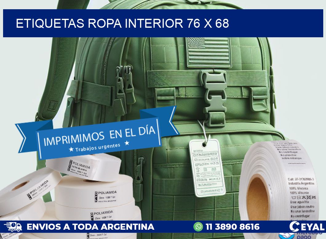 ETIQUETAS ROPA INTERIOR 76 x 68
