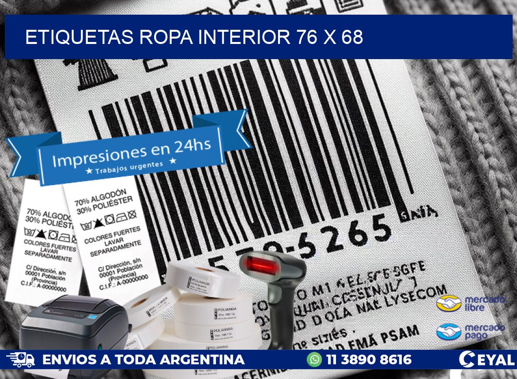 ETIQUETAS ROPA INTERIOR 76 x 68
