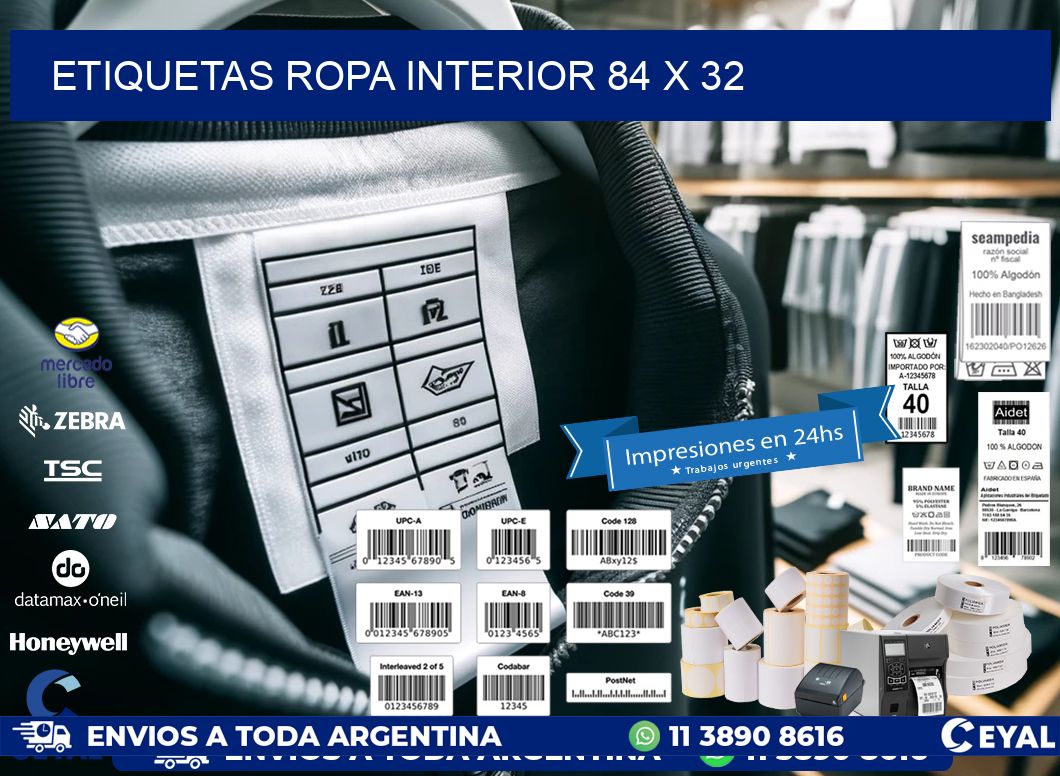 ETIQUETAS ROPA INTERIOR 84 x 32