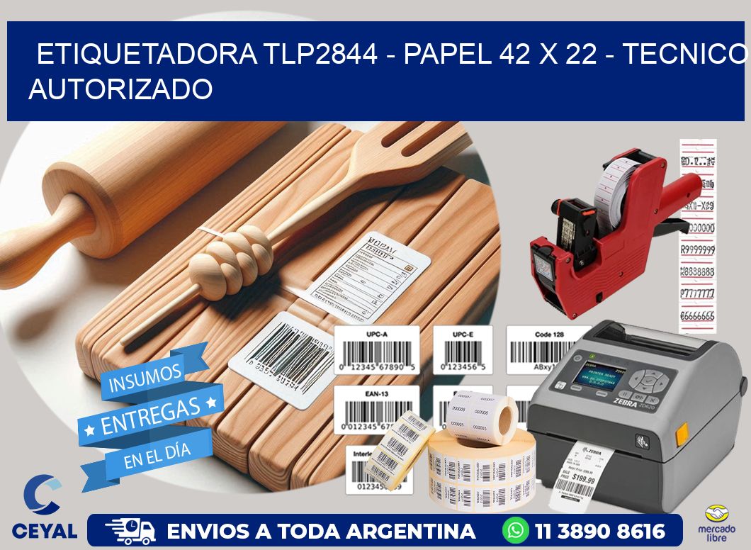 ETIQUETADORA TLP2844 - PAPEL 42 x 22 - TECNICO AUTORIZADO