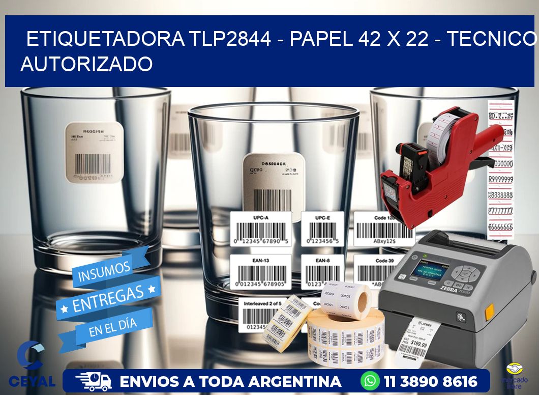 ETIQUETADORA TLP2844 – PAPEL 42 x 22 – TECNICO AUTORIZADO