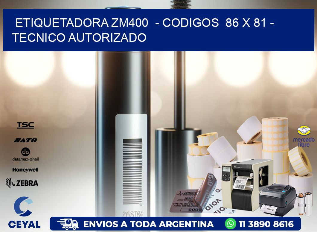 ETIQUETADORA ZM400 - CODIGOS 86 x 81 - TECNICO AUTORIZADO
