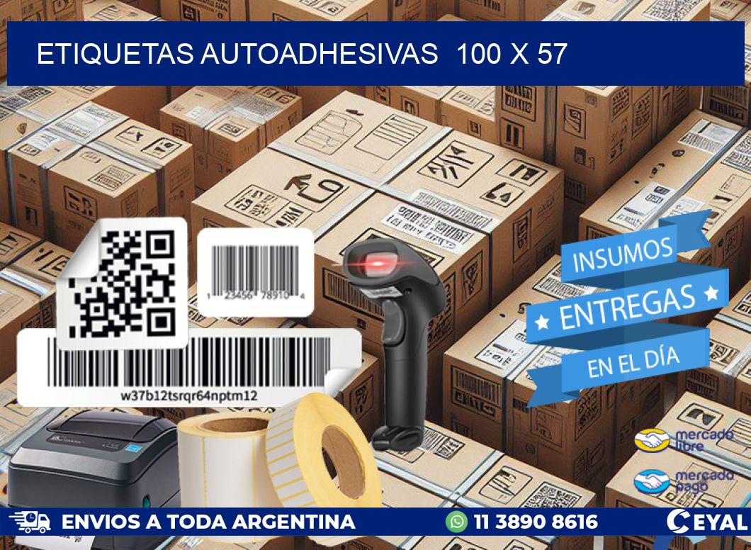 ETIQUETAS AUTOADHESIVAS  100 x 57