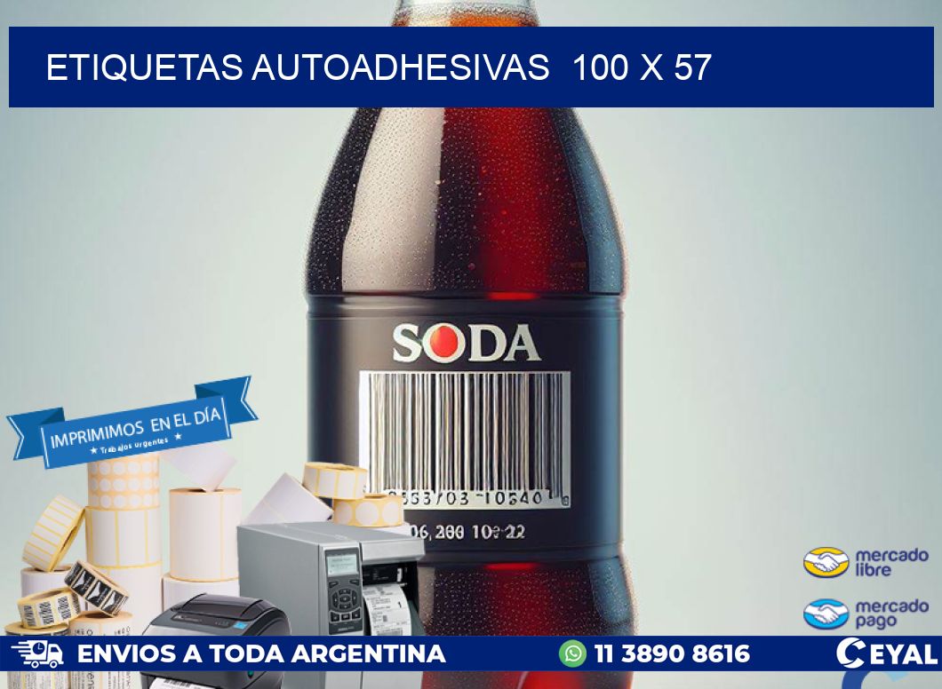 ETIQUETAS AUTOADHESIVAS  100 x 57