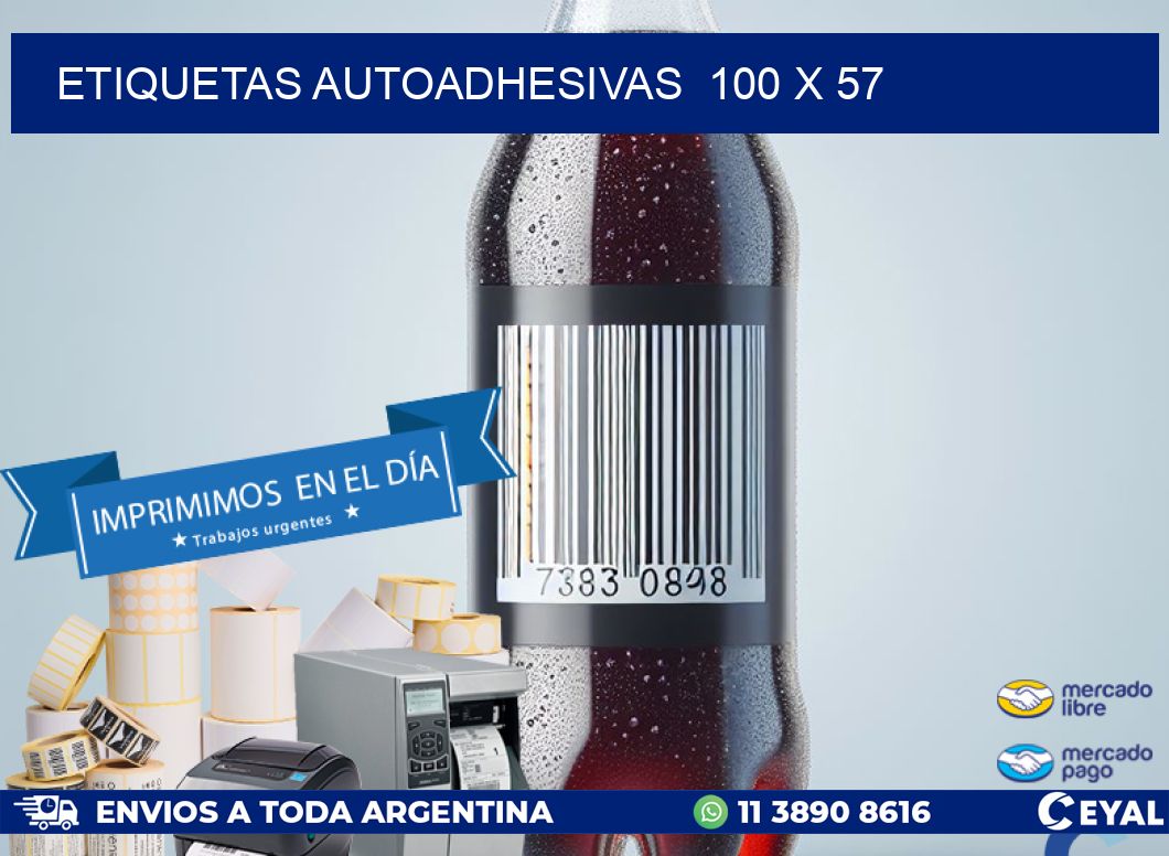 ETIQUETAS AUTOADHESIVAS  100 x 57
