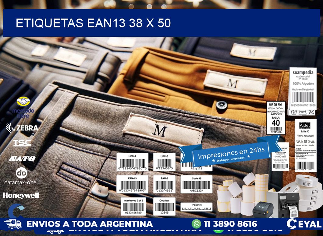 ETIQUETAS EAN13 38 x 50