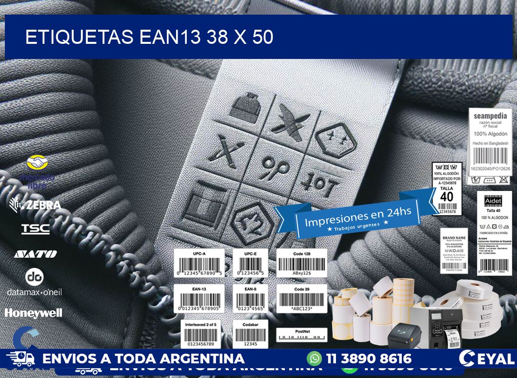 ETIQUETAS EAN13 38 x 50