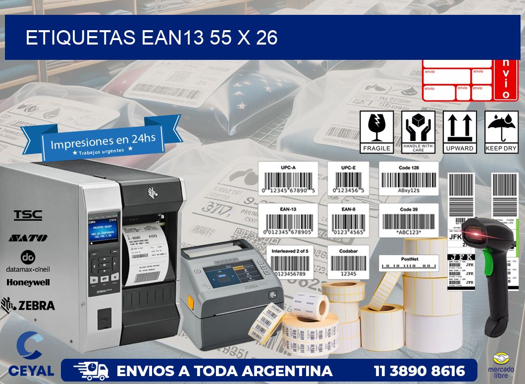 ETIQUETAS EAN13 55 x 26