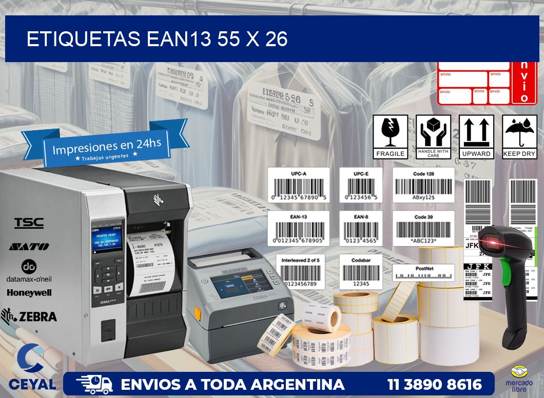 ETIQUETAS EAN13 55 x 26