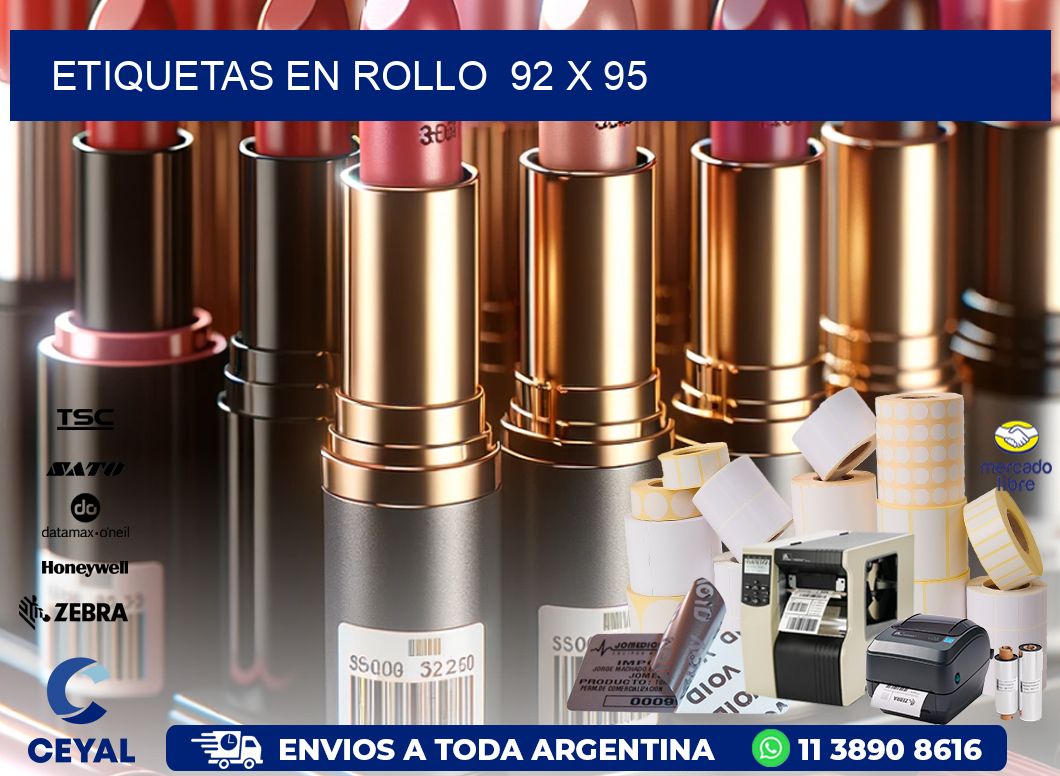 ETIQUETAS EN ROLLO  92 x 95