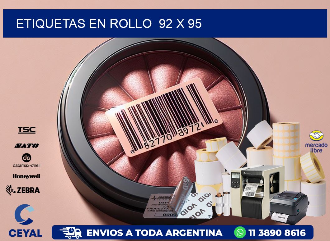ETIQUETAS EN ROLLO  92 x 95