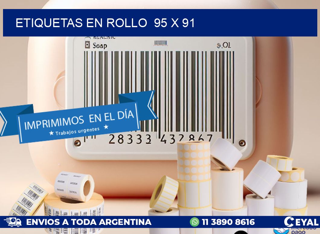ETIQUETAS EN ROLLO  95 x 91