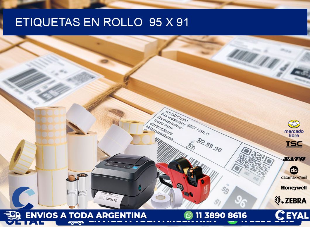 ETIQUETAS EN ROLLO  95 x 91