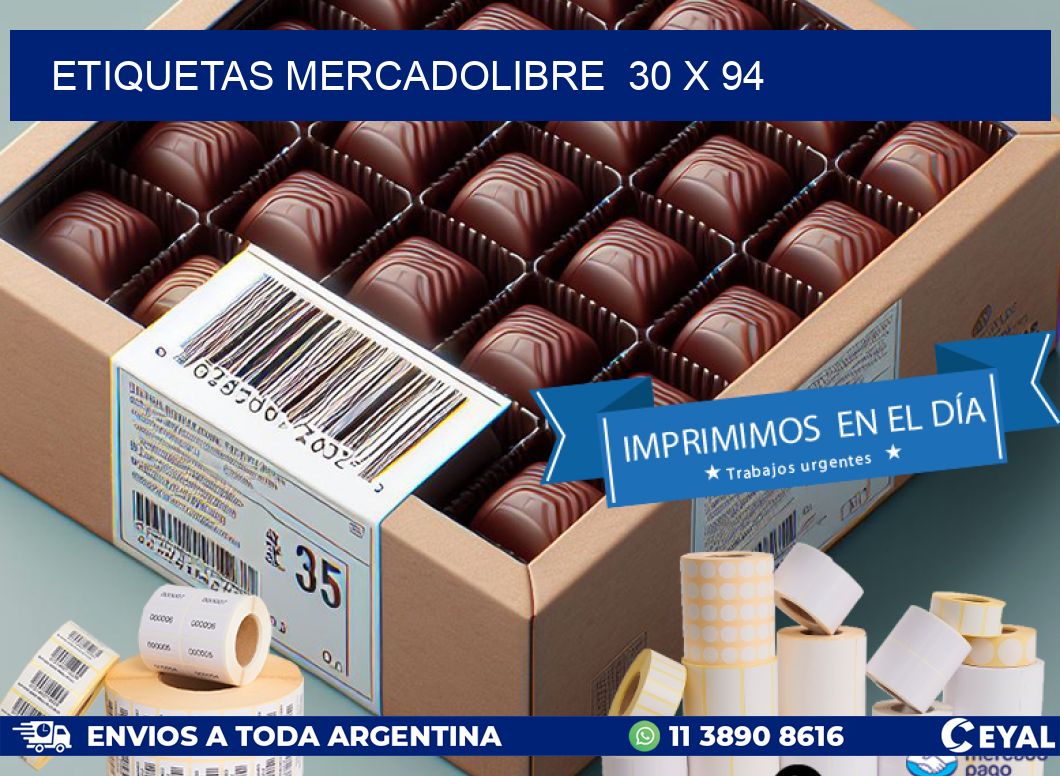 ETIQUETAS MERCADOLIBRE 30 x 94