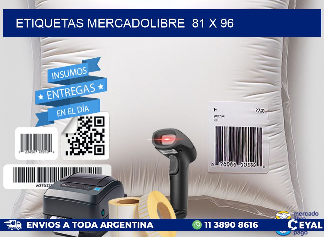 ETIQUETAS MERCADOLIBRE  81 x 96