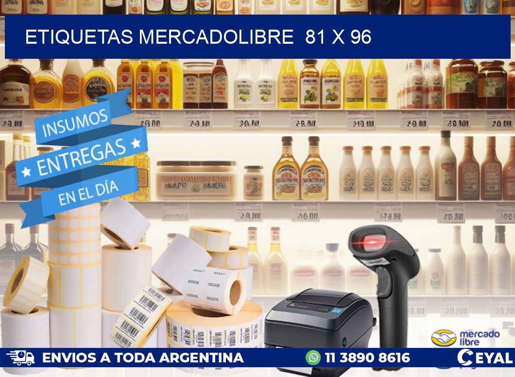 ETIQUETAS MERCADOLIBRE  81 x 96