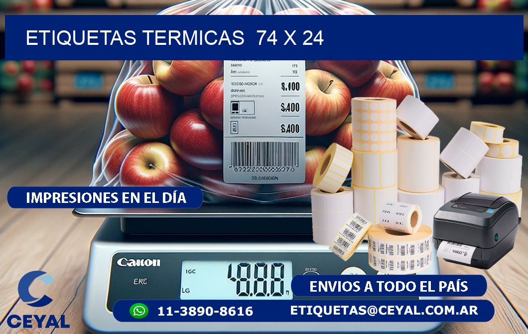 ETIQUETAS TERMICAS 74 x 24