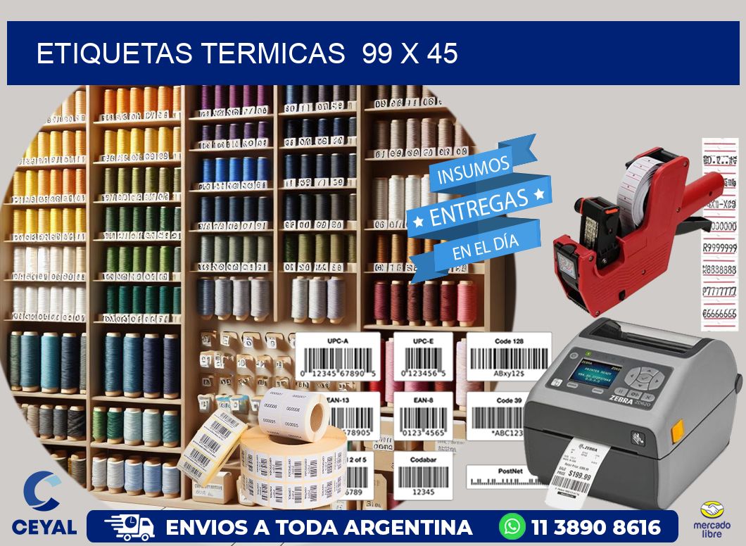 ETIQUETAS TERMICAS 99 x 45