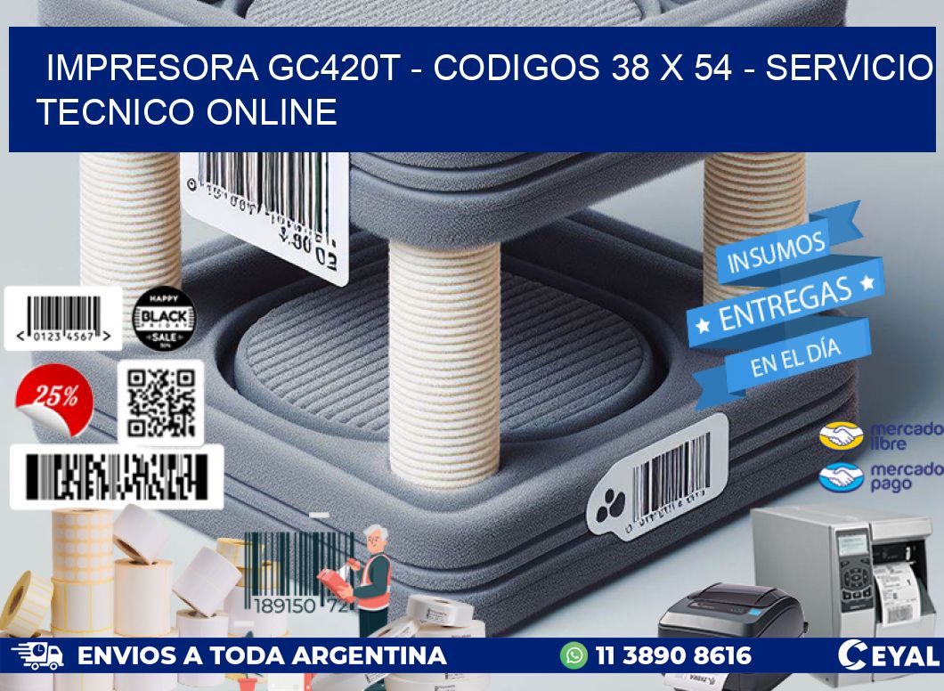 IMPRESORA GC420T - CODIGOS 38 x 54 - SERVICIO TECNICO ONLINE