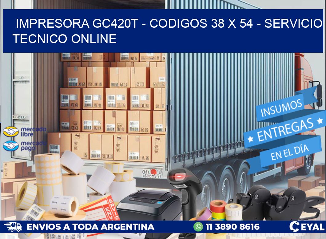 IMPRESORA GC420T - CODIGOS 38 x 54 - SERVICIO TECNICO ONLINE