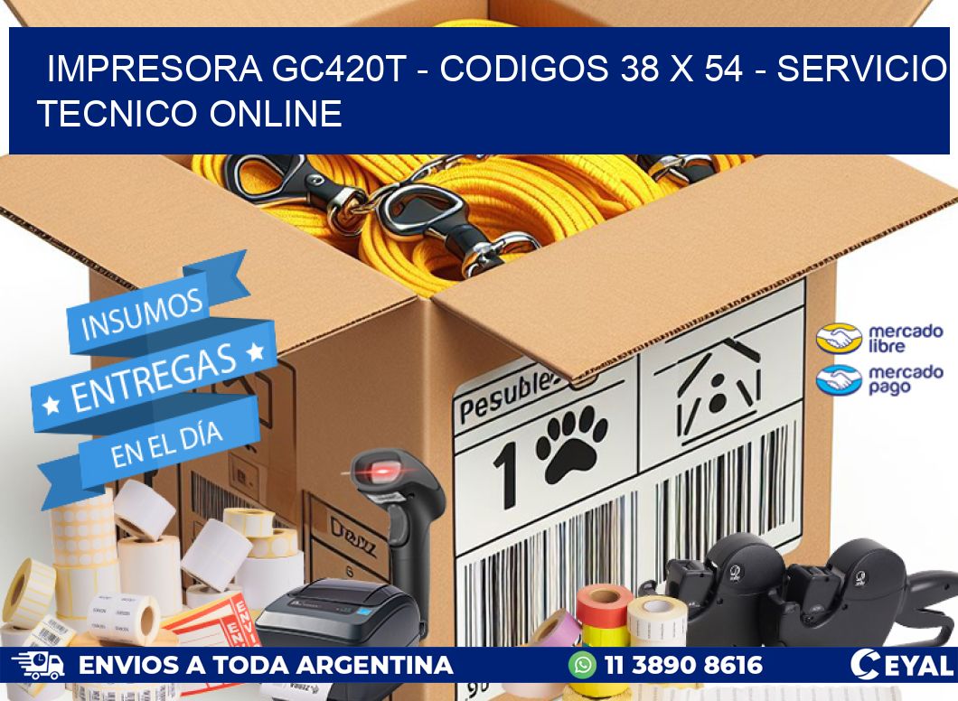 IMPRESORA GC420T – CODIGOS 38 x 54 – SERVICIO TECNICO ONLINE