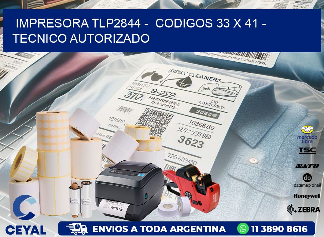 IMPRESORA TLP2844 -  CODIGOS 33 x 41 - TECNICO AUTORIZADO