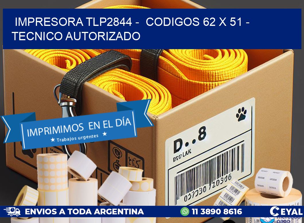 IMPRESORA TLP2844 - CODIGOS 62 x 51 - TECNICO AUTORIZADO