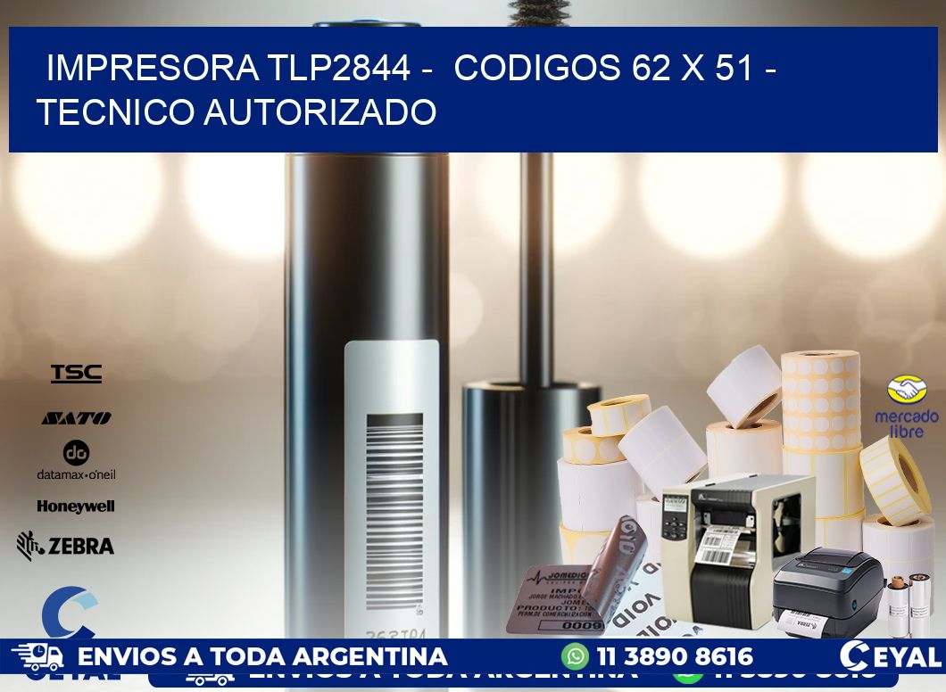 IMPRESORA TLP2844 - CODIGOS 62 x 51 - TECNICO AUTORIZADO