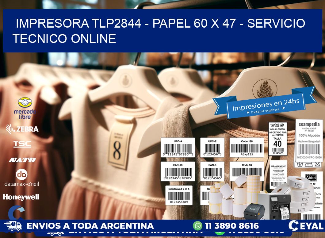 IMPRESORA TLP2844 - PAPEL 60 x 47 - SERVICIO TECNICO ONLINE