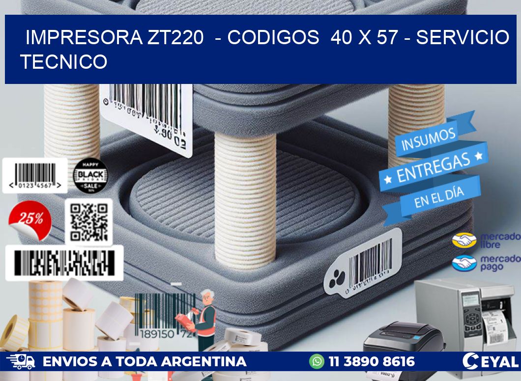 IMPRESORA ZT220  - CODIGOS  40 x 57 - SERVICIO TECNICO