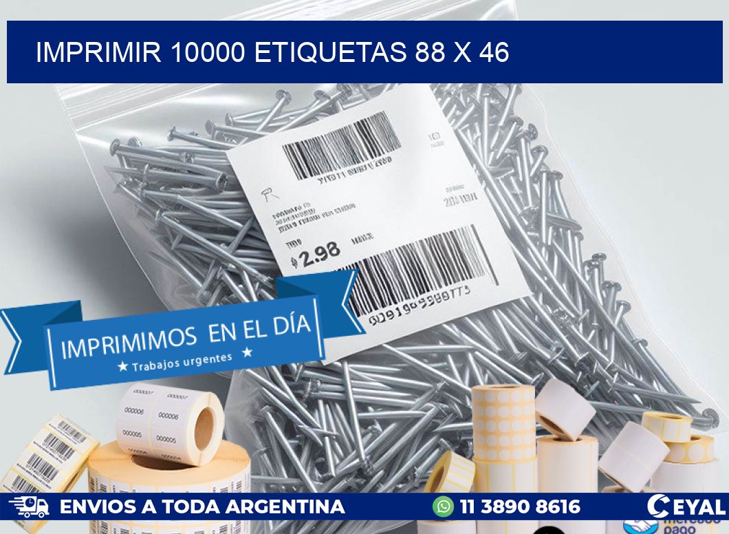 IMPRIMIR 10000 ETIQUETAS 88 x 46